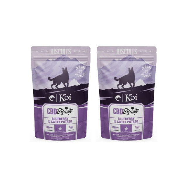 Immunity Support CBD Dog Biscuits: Blueberry & Sweet Potato – Koi CBD