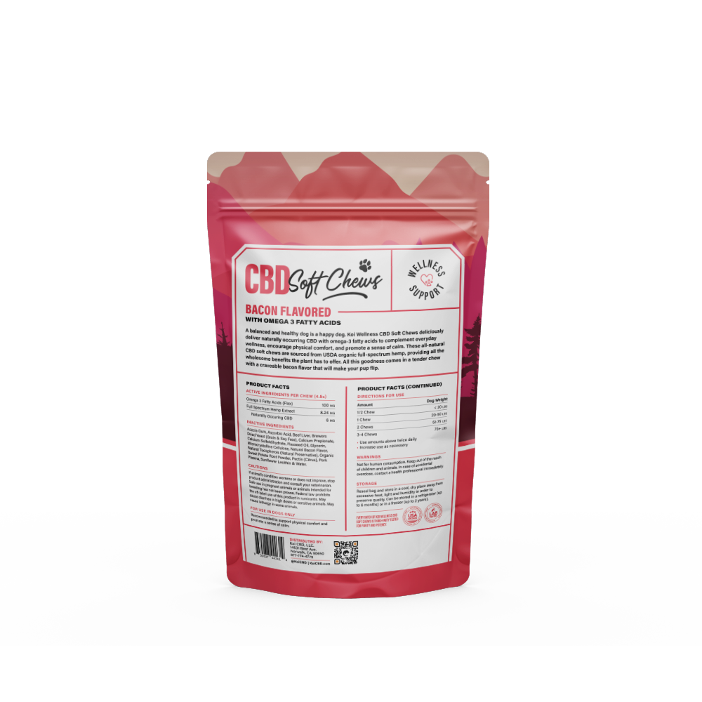 Koi Omega Hemp CBD Soft Chews Back View