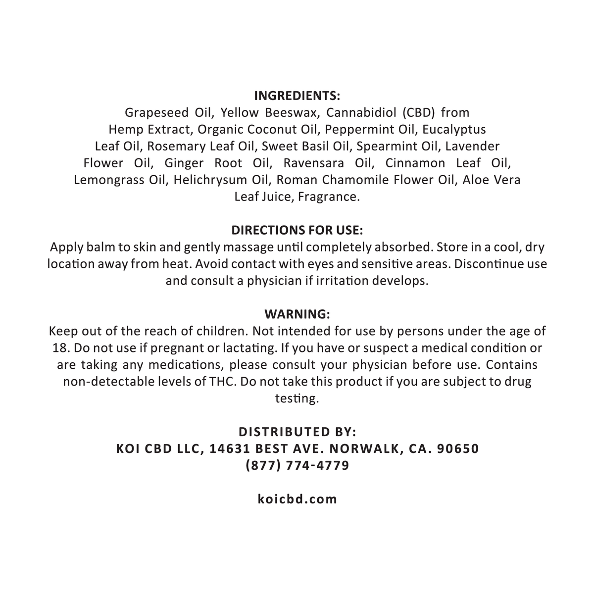 Broad spectrum CBD balm