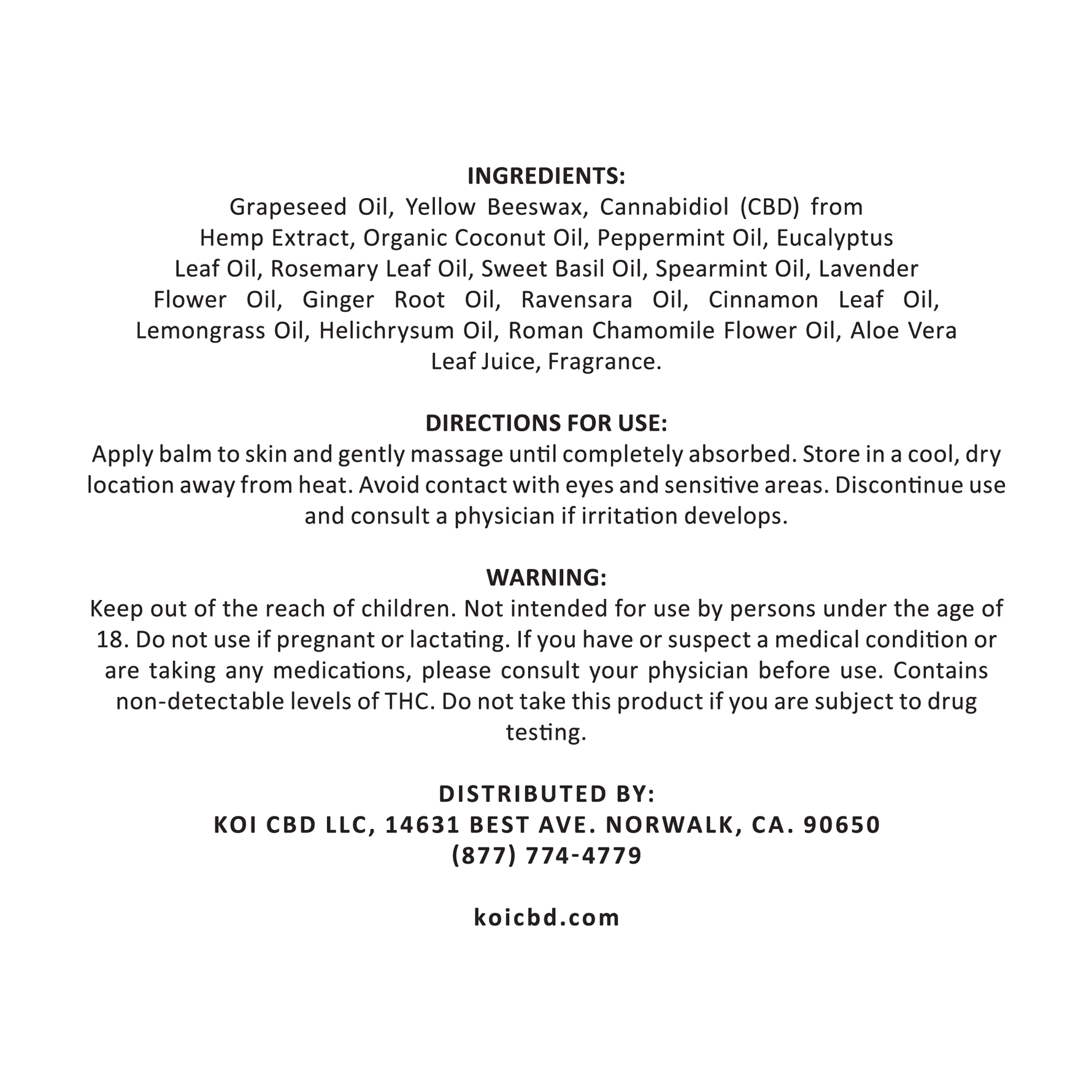 Broad spectrum CBD balm