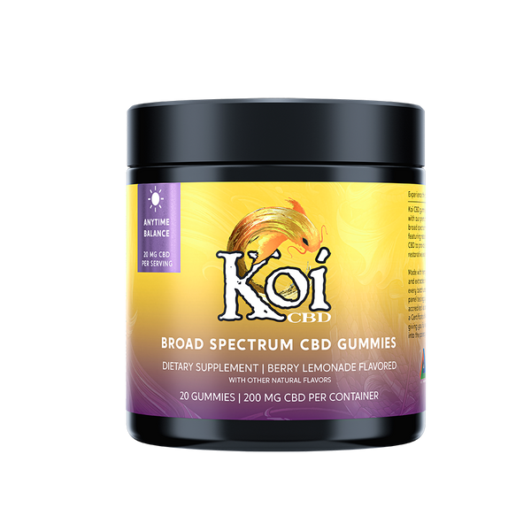 Broad Spectrum CBD Gummies by Koi CBD 20-count jar