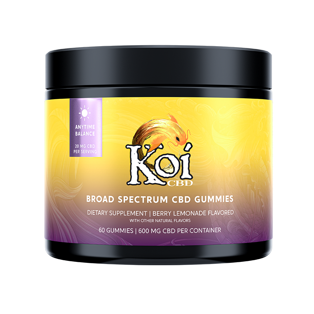 Broad Spectrum CBD Gummies by Koi CBD 60-count jar