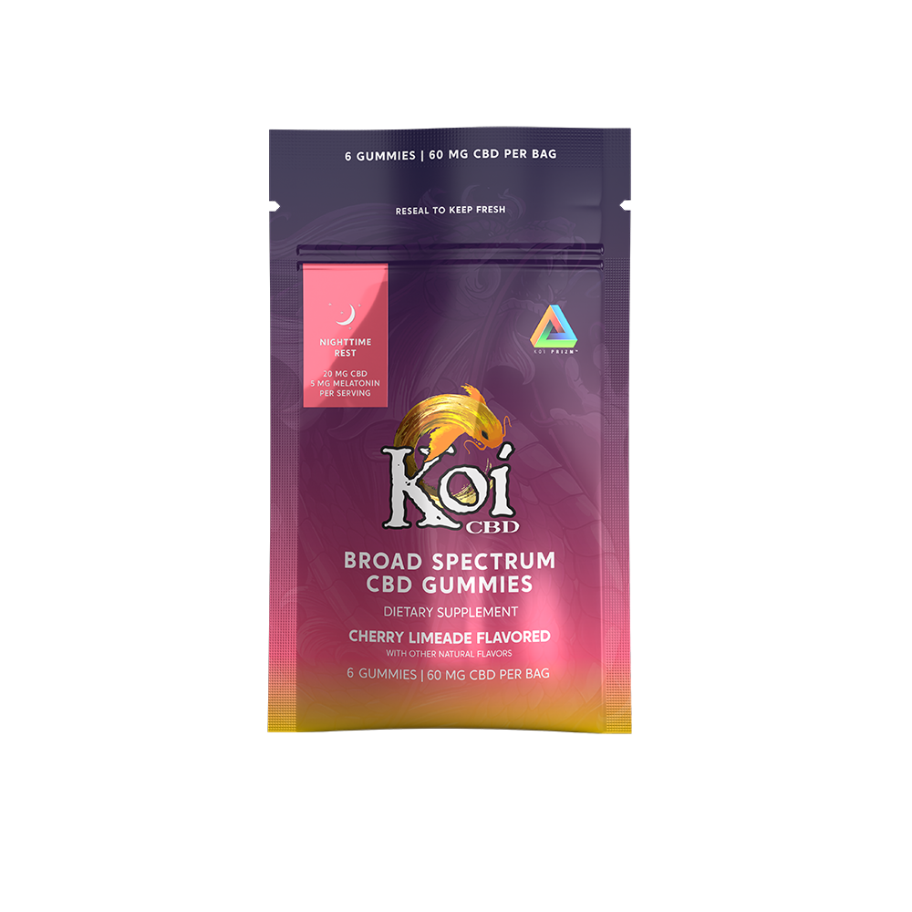 Night time CBD gummies by Koi CBD 6 count pack