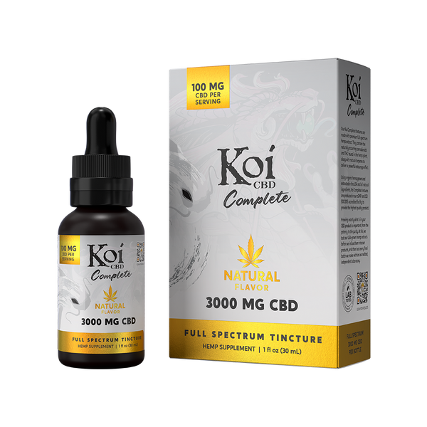 Koi full spectrum CBD tinctures Natural Flavor 3000 mg