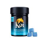 20-count Koi Delta 8 THC Gummies in Blue Razz flavor