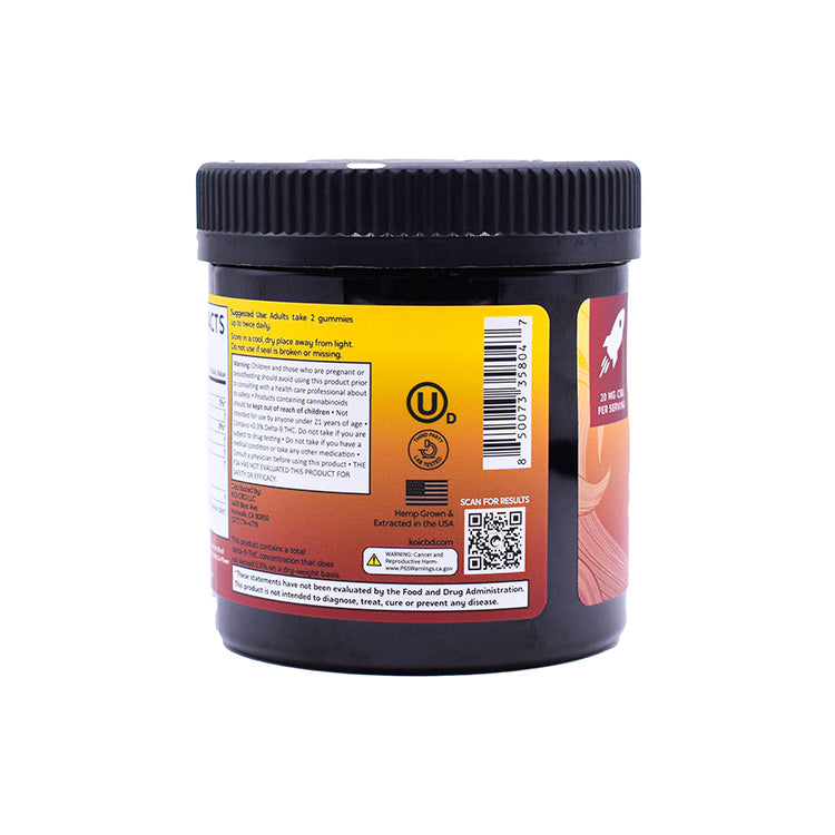 KoiCBD Daytime Boost Gummies - Back Label