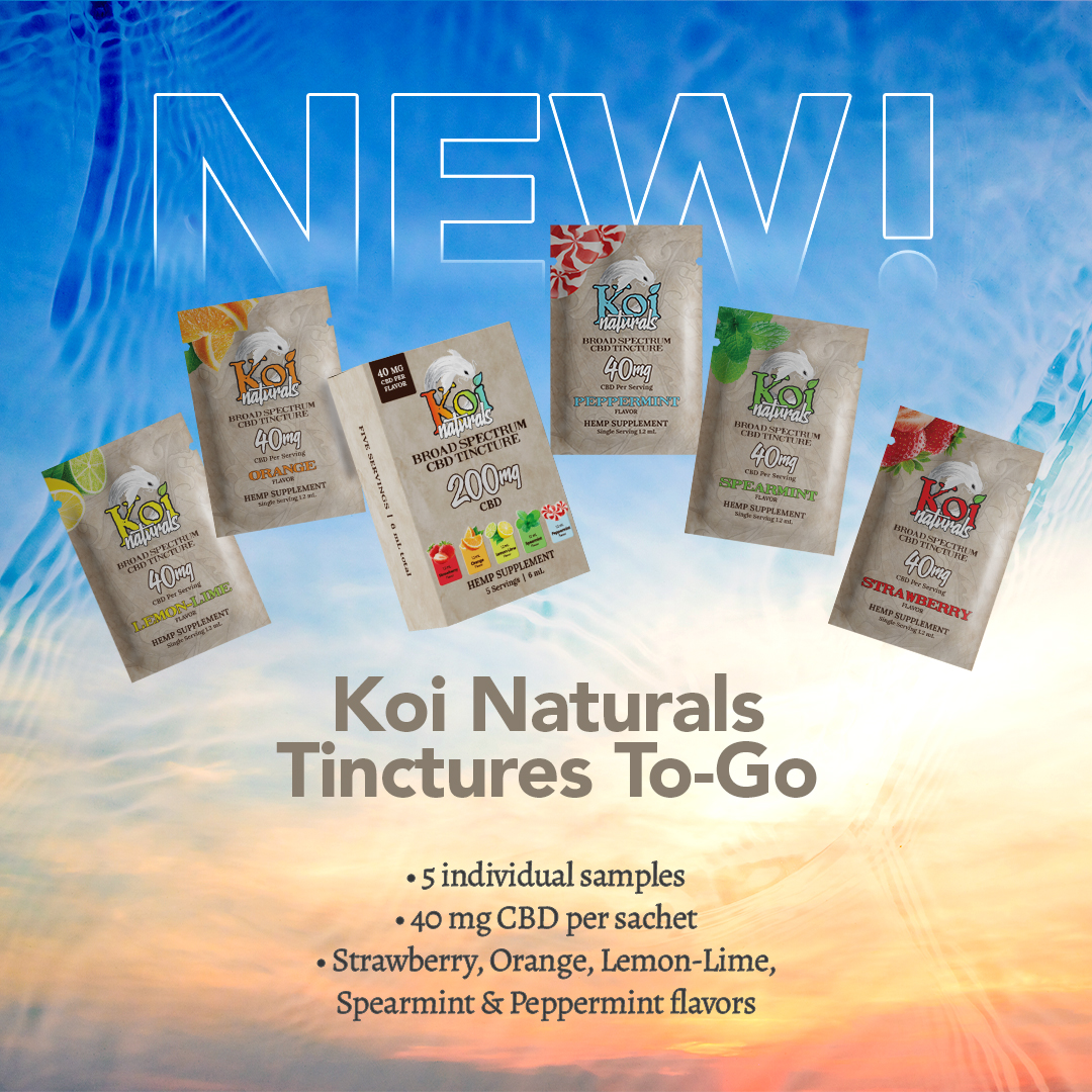 Highlights of Koi Naturals Tinctures To Go