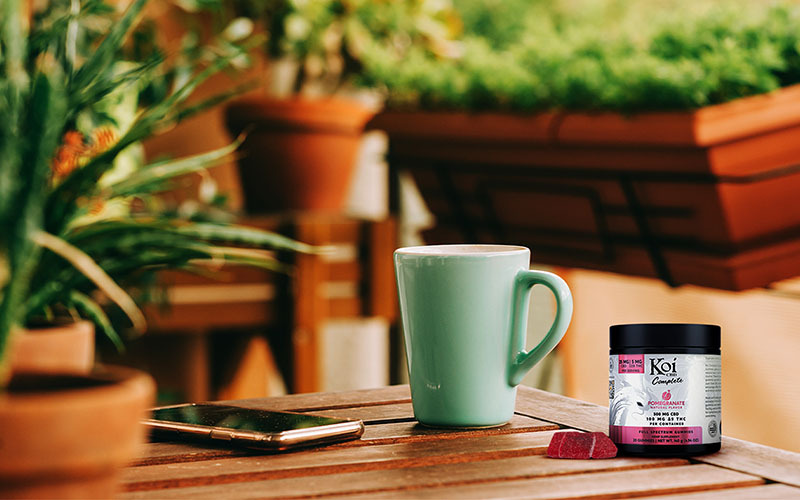 full spectrum cbd gummies on coffee table