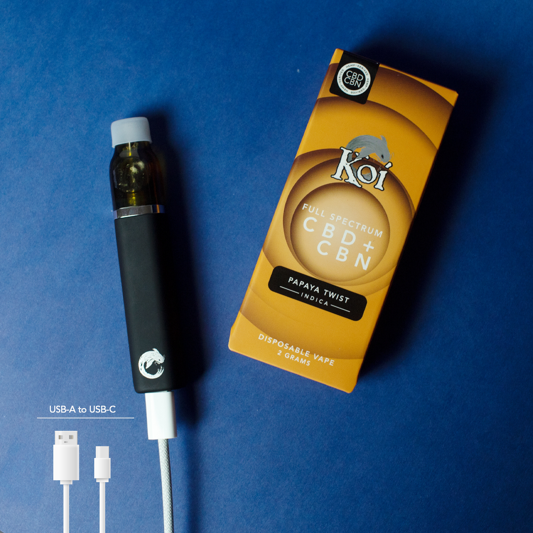 How to charge Koi 2 gram disposable vape