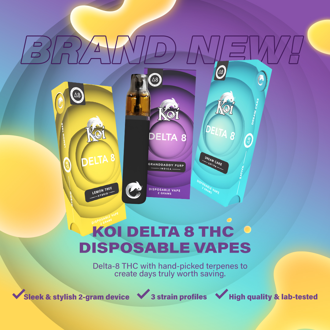 Announcing Brand New Koi Delta 8 THC Disposable Vapes
